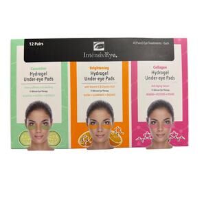 IntensivEye Hydrogel Under Eye Pads Multi Pack 12 Pairs Collagen Cucumber Bright